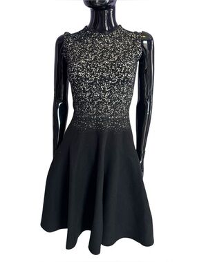 prada rhinestone embroidered mesh mini dress Prada Rhinestone-Embellished Shift Mini Dress